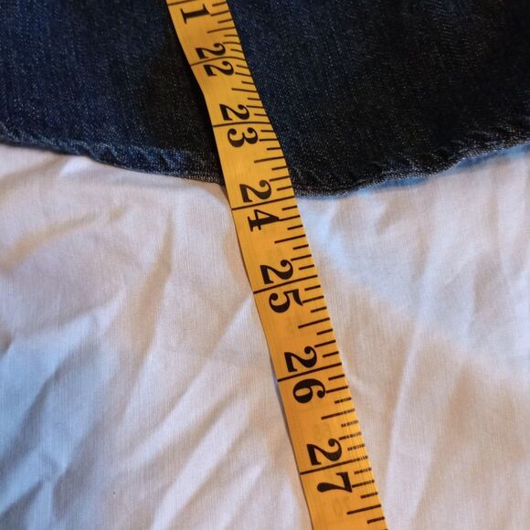 Lauren Jeans Co Ralph Lauren Women's Denim Button Front L Dark Wash 100% Cotton - Picture 8 of 9